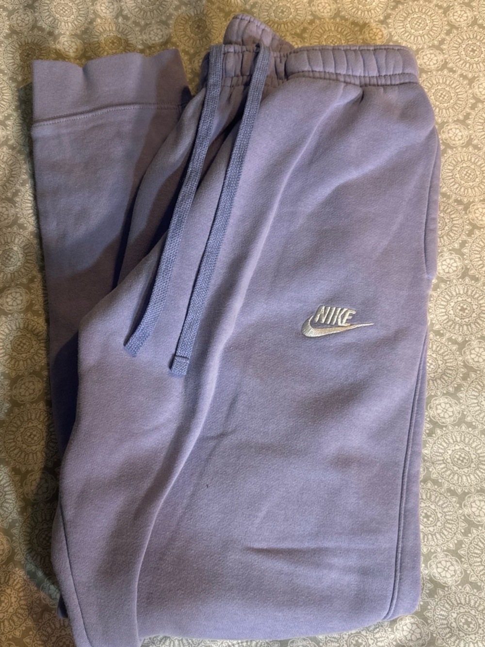 Nike Men’s Purple Fleece Joggers with Embroidered Logo